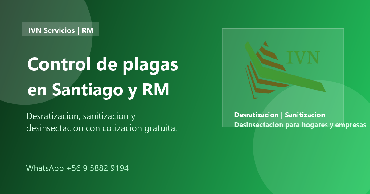 IVN Servicios, control de plagas en Santiago y Región Metropolitana